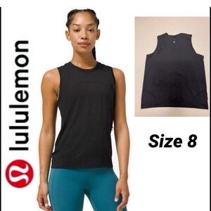 Lululemon Swiftly Breathe Muscle Tank size 8
Black / Black